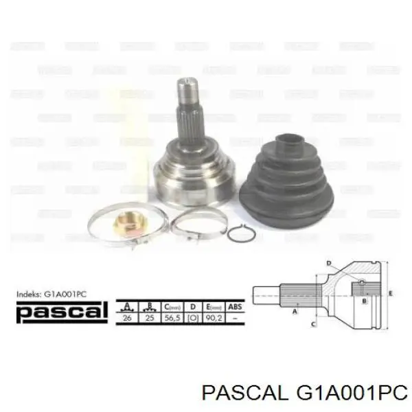 G1A001PC Pascal шрус зовнішній передній