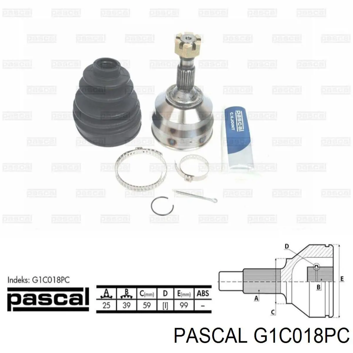 Граната колісна Pascal G1C018PC ціна, від 31.45 USD