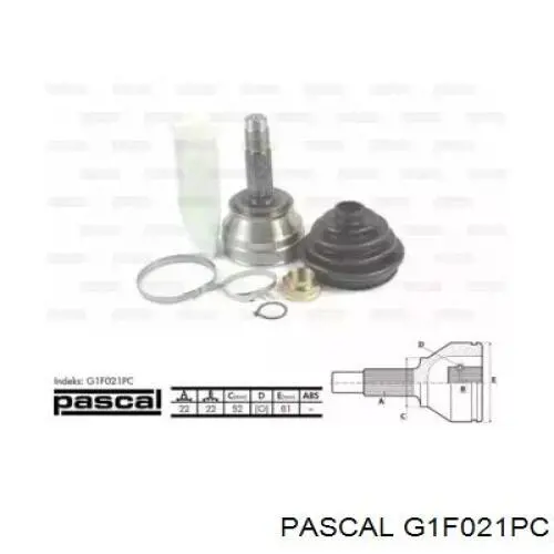 G1F021PC Pascal шрус зовнішній передній