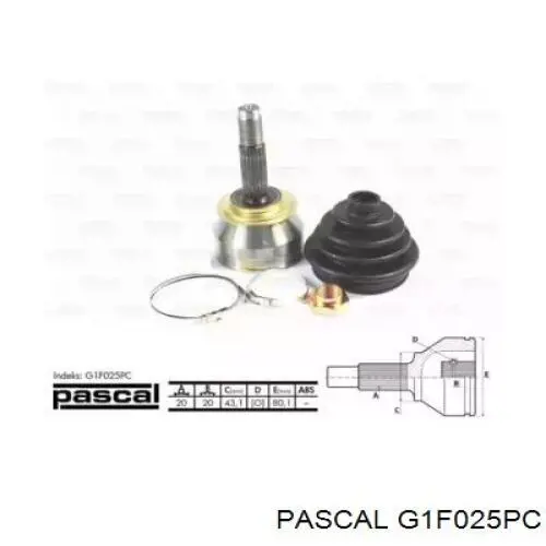 Купити G1F025PC Pascal Шарнір приводу зовнішній