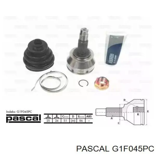 G1F045PC Pascal шрус зовнішній передній