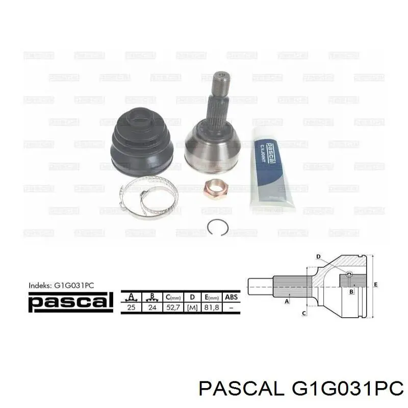 G1G031PC Pascal шрус зовнішній передній