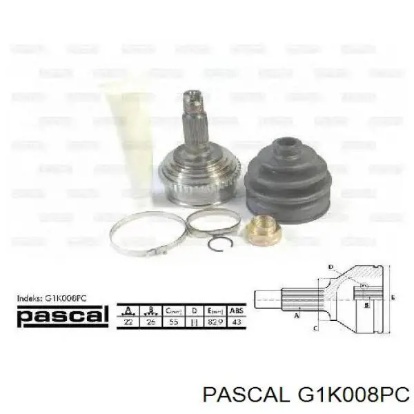 Граната колісна Pascal G1K008PC ціна, від 24.46 USD