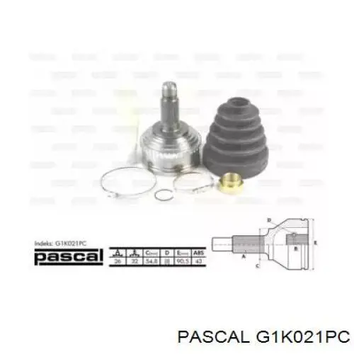 ШРУС зовнішній передній G1K021PC Pascal