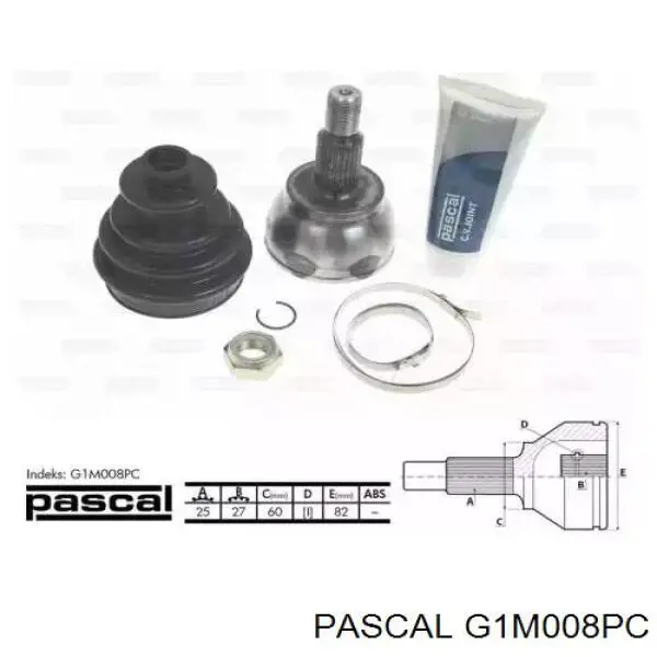 G1M008PC Pascal шрус зовнішній передній