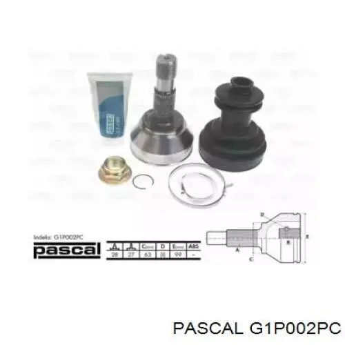 G1P002PC Pascal шрус зовнішній передній
