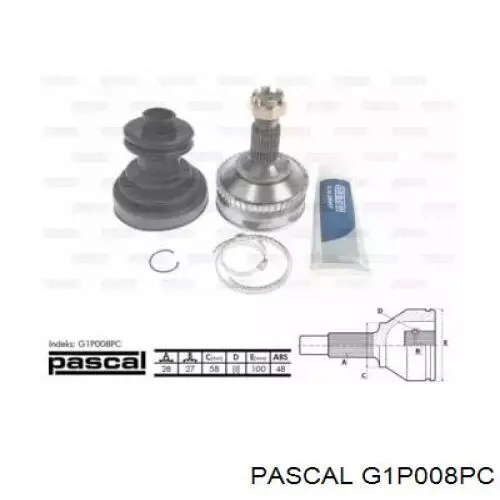 ШРУС зовнішній Pascal G1P008PC