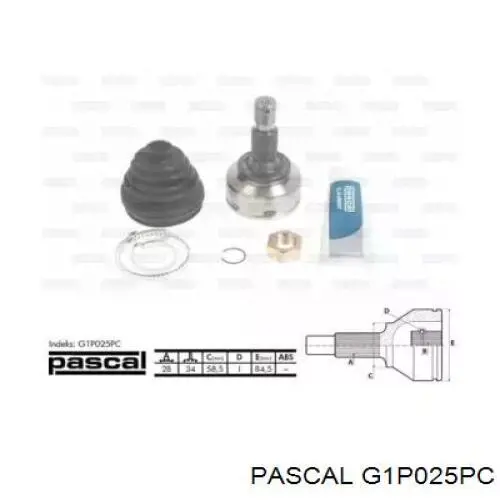 ШРУС зовнішній Pascal G1P025PC