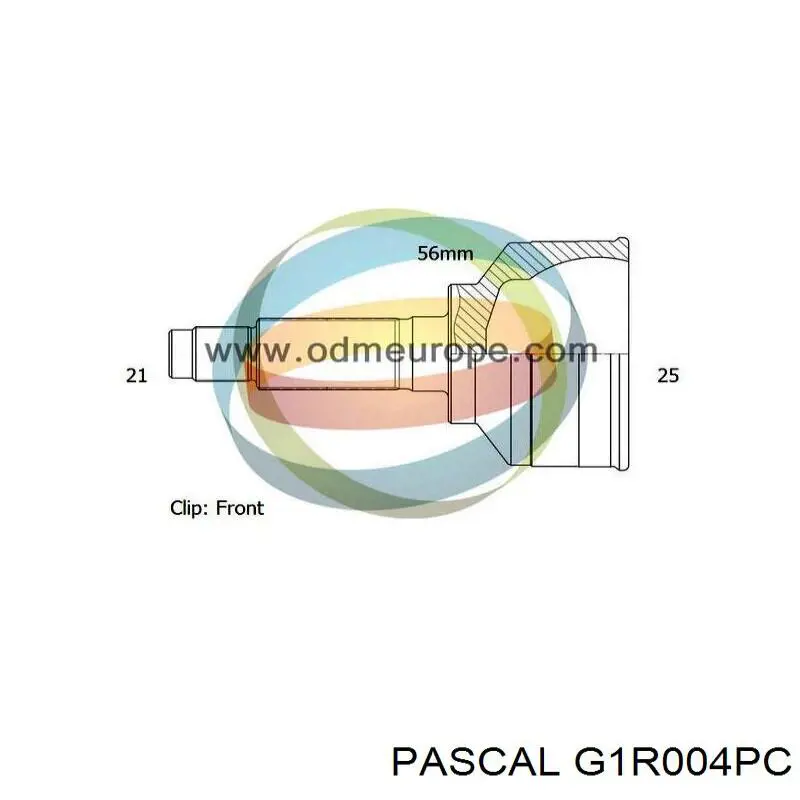 ШРУС зовнішній передній G1R004PC Pascal