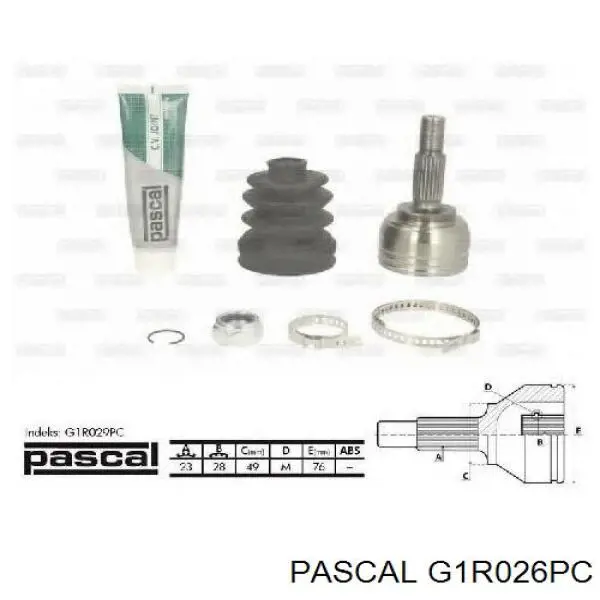 Купити G1R026PC Pascal Шарнір приводу зовнішній