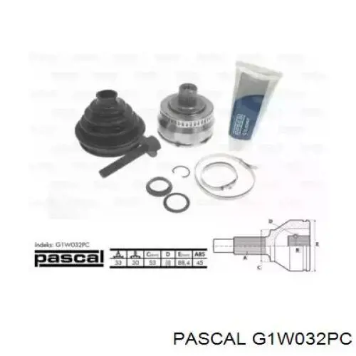 ШРУС зовнішній передній G1W032PC Pascal