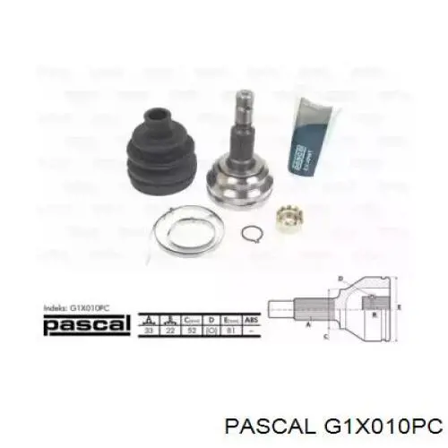 Купити G1X010PC Pascal Шарнір приводу зовнішній