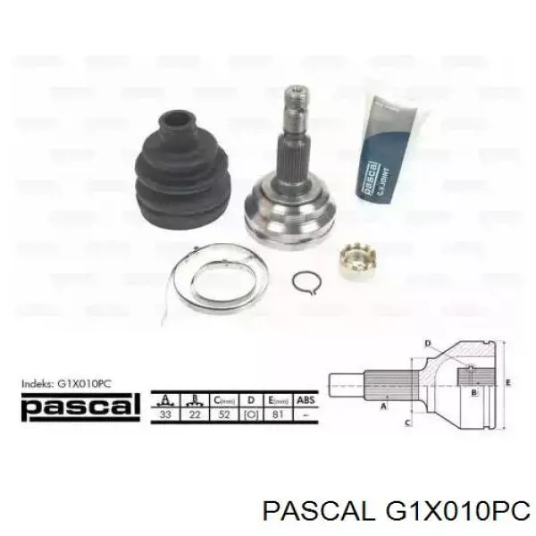 G1X010PC Pascal шрус зовнішній передній