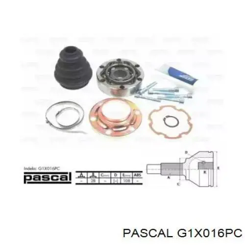 Купити G1X016PC Pascal ШРКШ внутрішній, задній