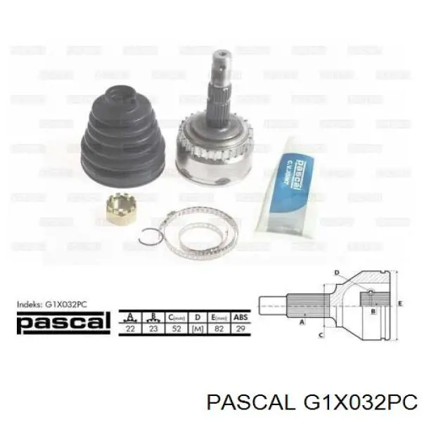G1X032PC Pascal шрус зовнішній передній