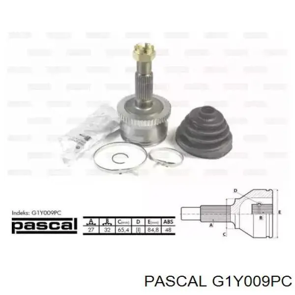 G1Y009PC Pascal шрус зовнішній передній