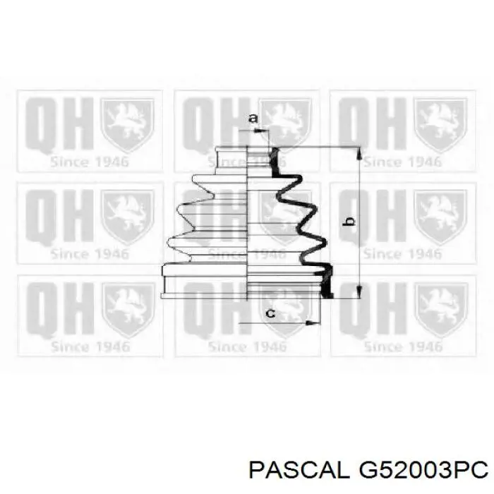 Пильник гранати внутрішній, передній півосі Pascal G52003PC ціна, від 8.31 USD