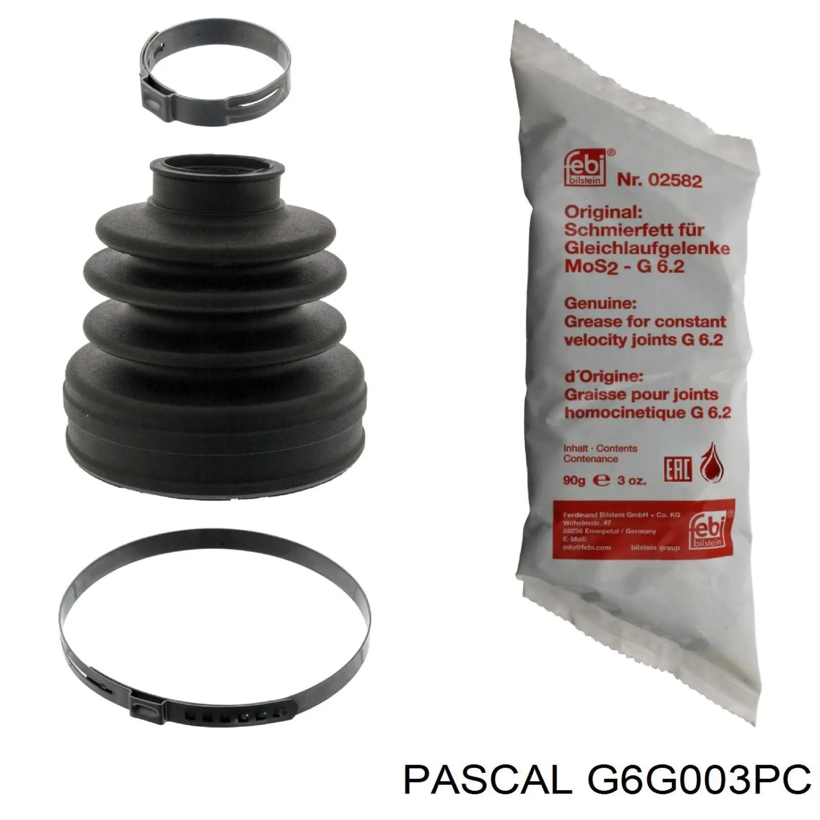 G6G003PC Pascal пильник шруса внутрішній, передній піввісі