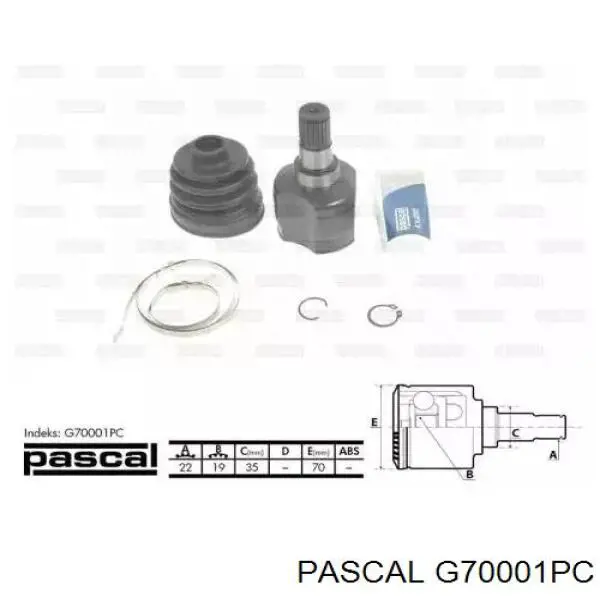 G70001PC Pascal шрус внутрішній, передній
