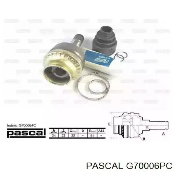 G70006PC Pascal шрус внутрішній, передній