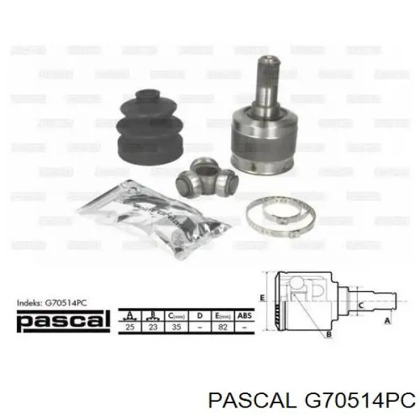 G70514PC Pascal шрус внутрішній, передній