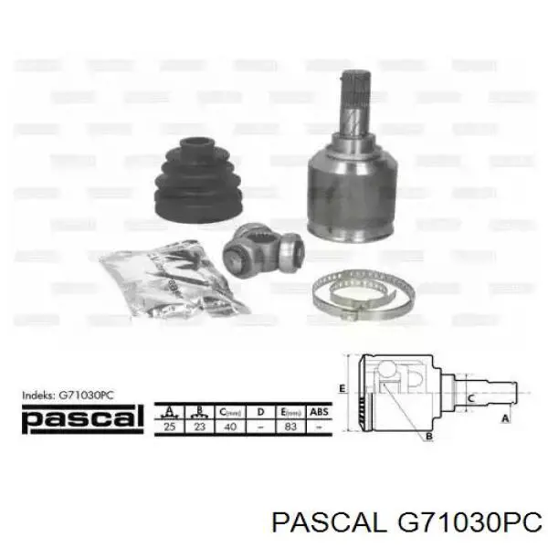 G71030PC Pascal шрус внутрішній, передній