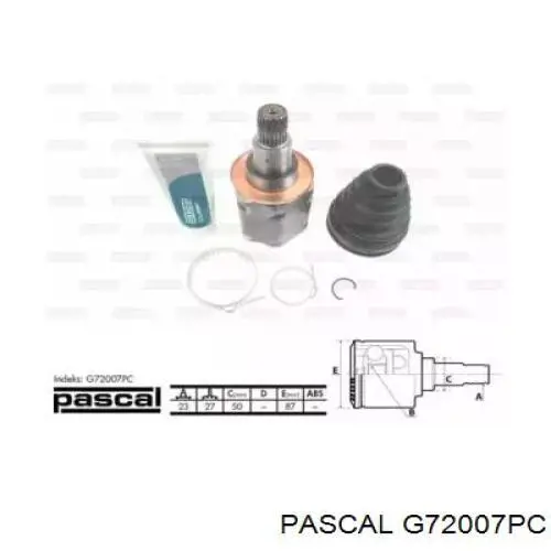 ШРКШ внутрішній, передній, лівий G72007PC Pascal