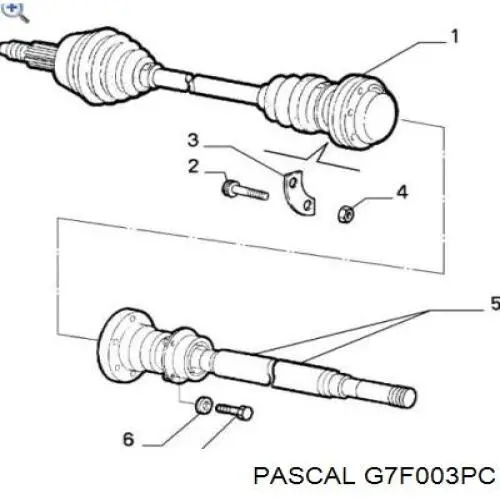 G7F003PC Pascal шрус внутрішній, передній