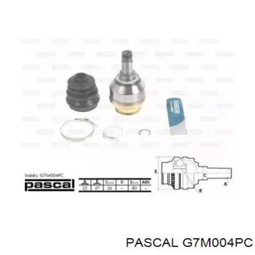 ШРКШ внутрішній, передній, лівий G7M004PC Pascal