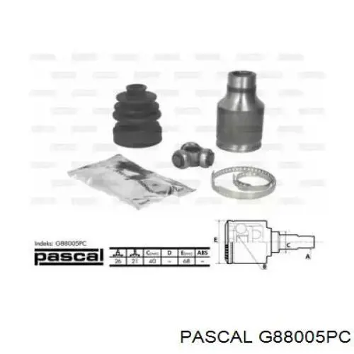 ШРКШ внутрішній, передній, правий Pascal G88005PC ціна, від 34.17 USD