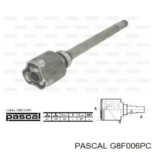 Купити G8F006PC Pascal ШРУС внутрішній правий