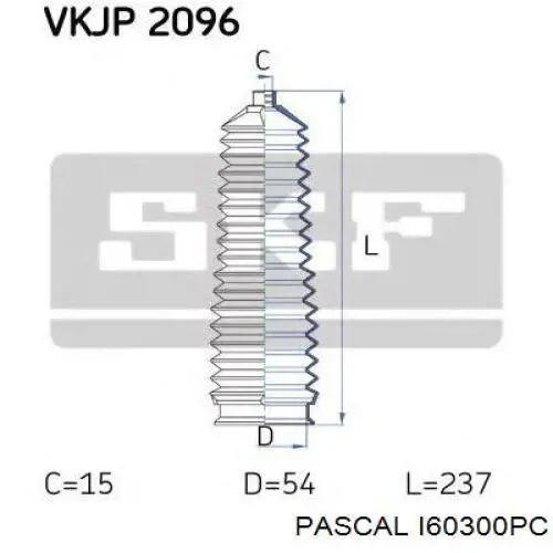 Пильник рейки Pascal I60300PC