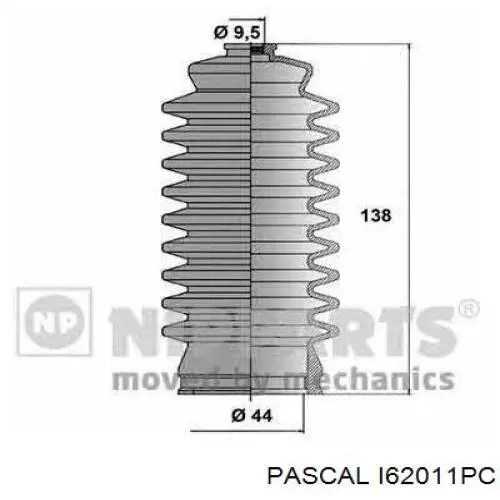 Пильник рульової тяги Pascal I62011PC ціна, від 3.84 USD