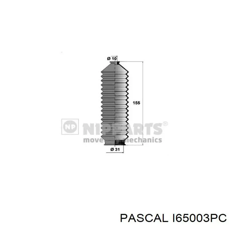 Пильник рульової тяги Pascal I65003PC ціна, від 6.02 USD