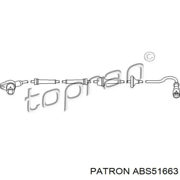 Датчик АБС (ABS) передній, правий ABS51663 Patron