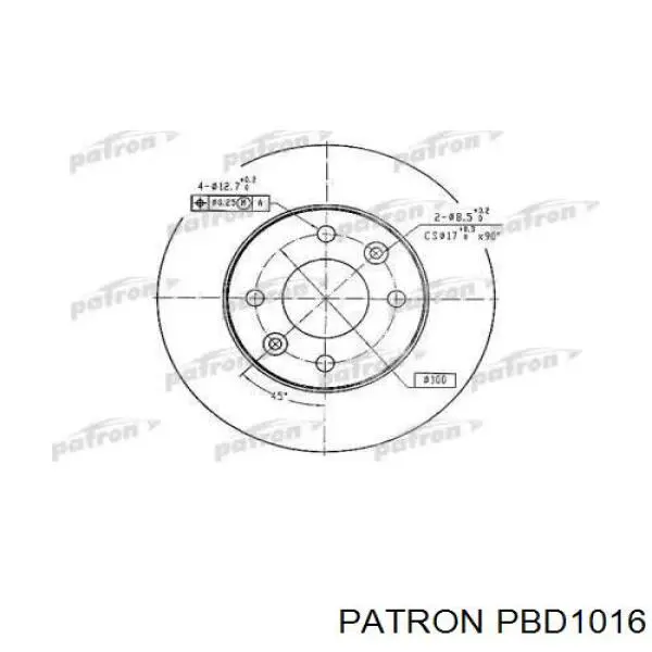 Купити PBD1016 Patron Ротор гальмівний