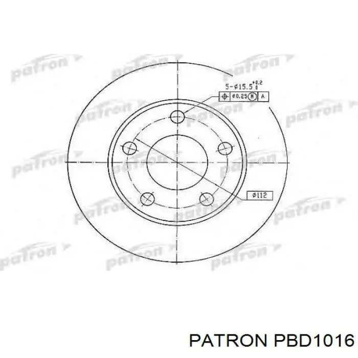 PBD1016 Patron Гальмо дискове переднє
