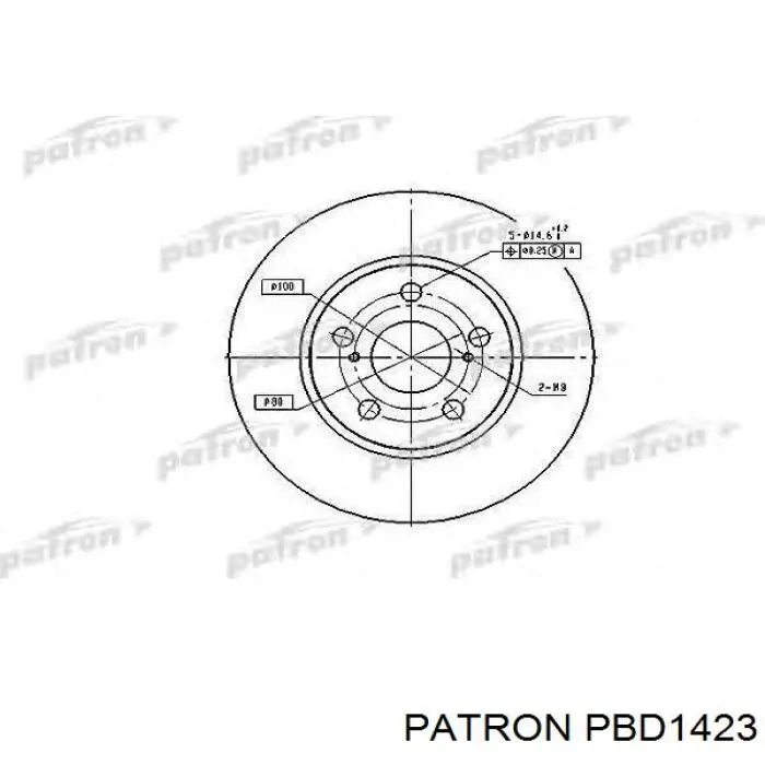 PBD1423 Patron Гальмо дискове переднє