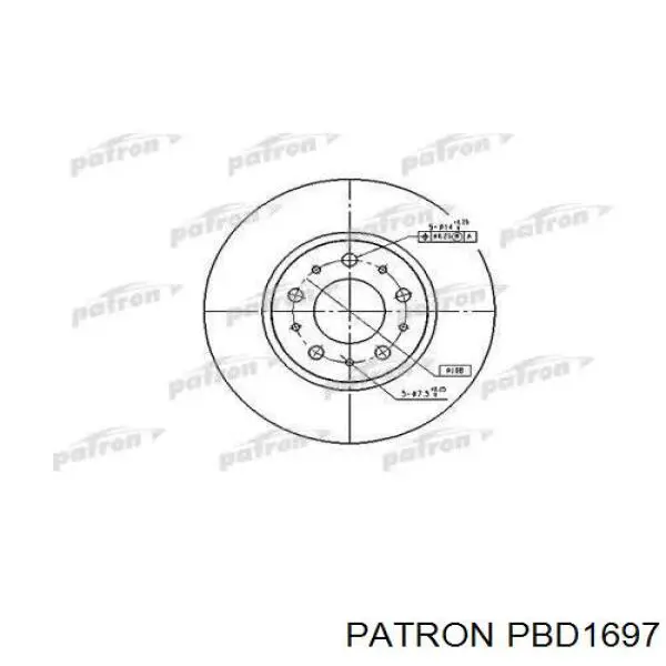 PBD1697 Patron Гальмо дискове переднє
