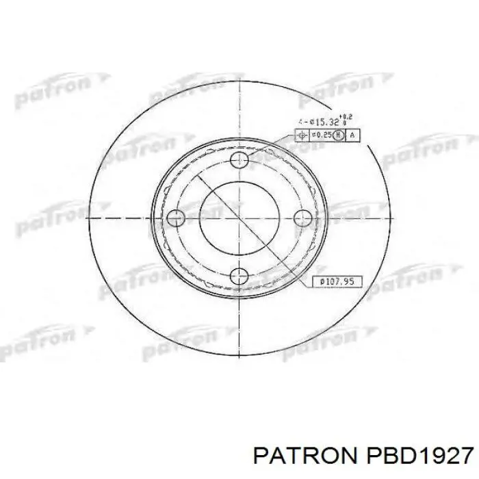 Диск гальмівний передній 1618886580 Peugeot/Citroen