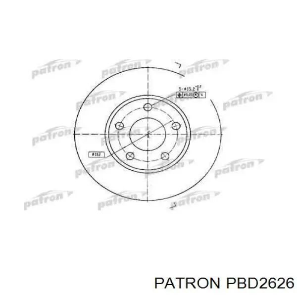 PBD2626 Patron Гальмо дискове переднє