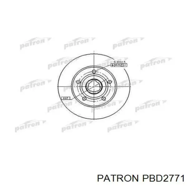 Гальмівні диски PBD2771 Patron
