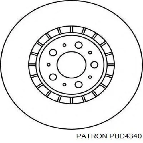 Диск гальмівний передній PBD4340 Patron