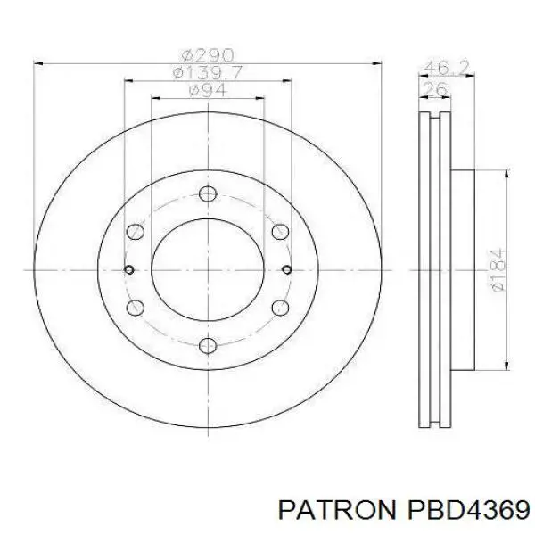 Диск гальмівний передній Metelli 230777C