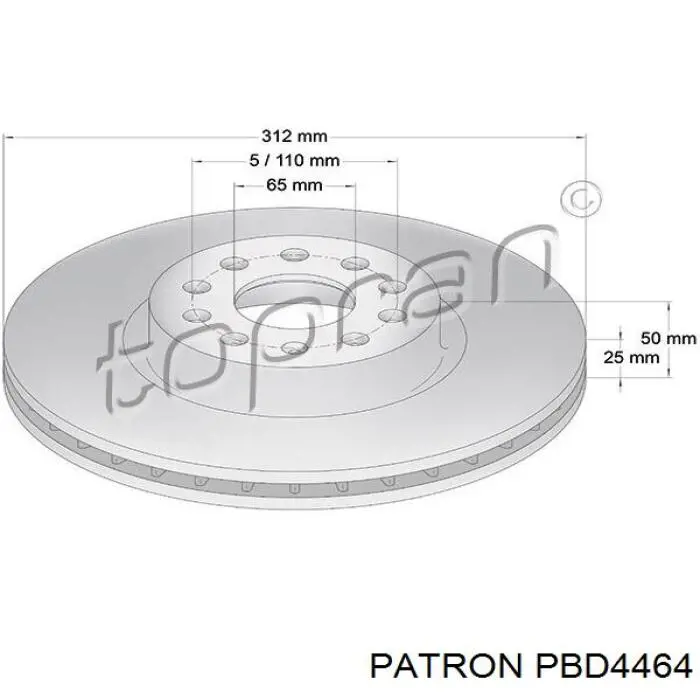 Купити PBD4464 Patron Ротор гальмівний