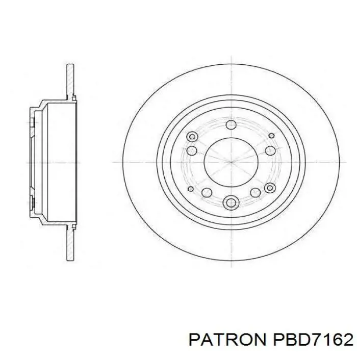 Диск гальмівний передній PBD7162 Patron