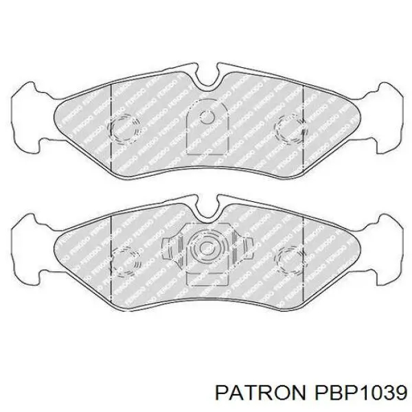 Колодки гальмові задні, дискові PBP1039 Patron