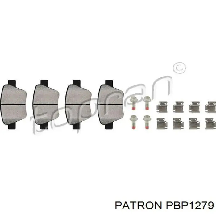 Задні гальмівні колодки Patron PBP1279 ціна, від 16.65 USD