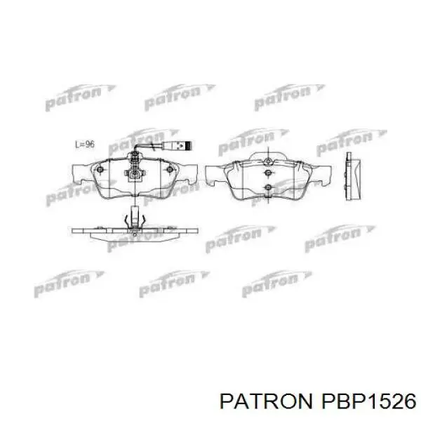 Задні гальмівні колодки PBP1526 Patron