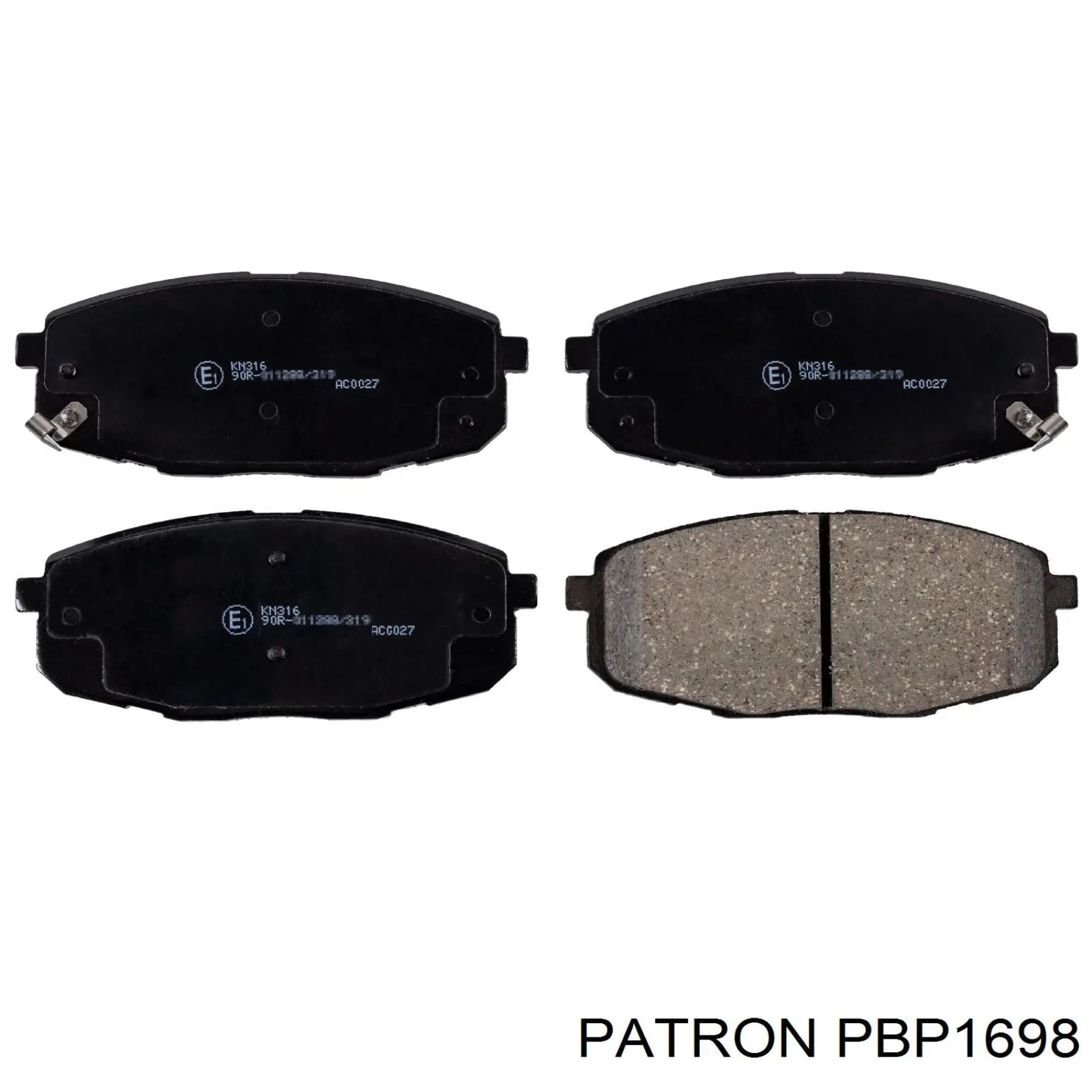 PBP1698 Patron колодки гальмівні передні, дискові